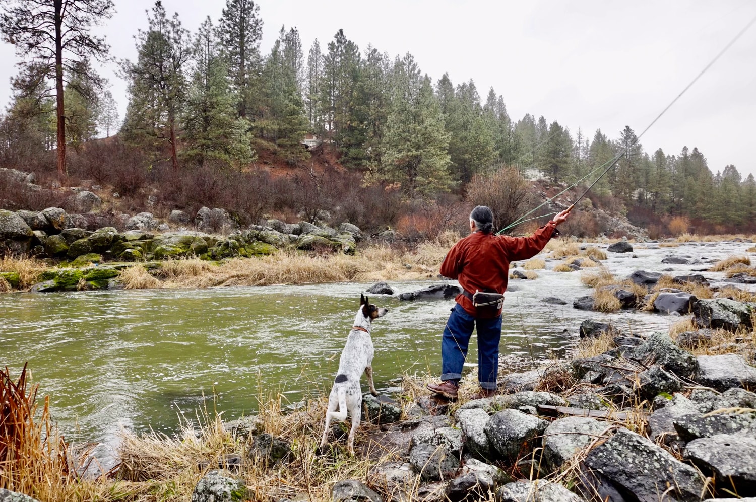 Fly fishing on the Klamath River